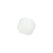 Glasschliff-Kandis Perle, 6 mm, 12 Stk, Wei Milchig