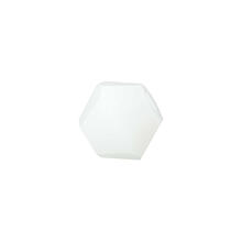 Glasschliff-Perlen Raute, 6 mm, 12 Stk, Wei Opak