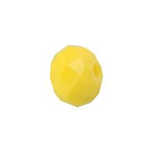 Glasschliff-Diskus Perle, 6 mm, 12 Stk, Gelb Opak