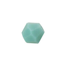 Glasschliff-Perlen Raute, 6 mm, 12 Stk, Trkis Opak