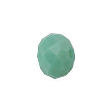 Glasschliff-Diskus Perle, 6 mm, 12 Stk, Trkis Opak