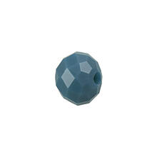 Glasschliff-Diskus Perle, 6 mm, 12 Stk, Petrol Opak