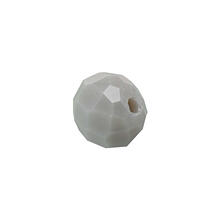 Glasschliff-Diskus Perle, 6 mm, 12 Stk, Grau Opak