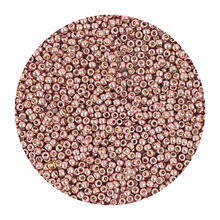 Rocailles-Perlen Itoshii, 2,2 mm, 12 g, Rosa Metallic