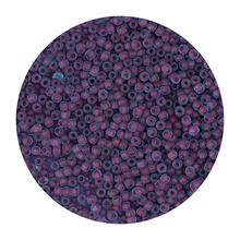 Rocailles-Perlen Itoshii, 2,2 mm, 12 g, Lila-Blau Matt