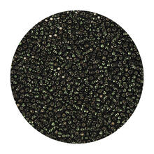 Rocailles-Perlen Itoshii, 2,2 mm, 12 g, Dunkelgrn Transparent
