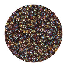 Rocailles-Perlen Itoshii, 2,2 mm, 12 g, Beere-Grn Regenbogen