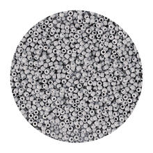 Rocailles-Perlen Itoshii, 2,2 mm, 12 g, Hellgrau Opak