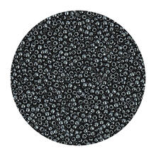 Rocailles-Perlen Itoshii, 2,2 mm, 12 g, Silber-Grau Metallic