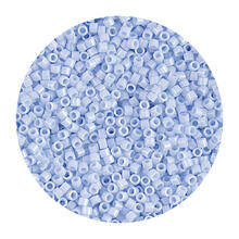 Rocailles-Perlen Itoshii Tube, 2 mm, 7 g, Hellblau Opak