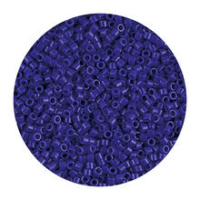 Rocailles-Perlen Itoshii Tube, 2 mm, 7 g, Blau Opak