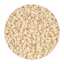 Rocailles-Perlen Itoshii Tube, 2 mm, 7 g, Beige Opak Matt