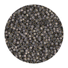 Rocailles-Perlen Itoshii Tube, 2 mm, 7 g, Grau Matt