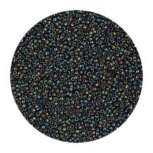 Rocailles-Perlen Itoshii Mini, 1,5 mm, 10 g, Blau-Grn Metallic