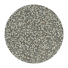Rocailles-Perlen Itoshii Mini, 1,5 mm, 10 g, Hellgrau Transparent