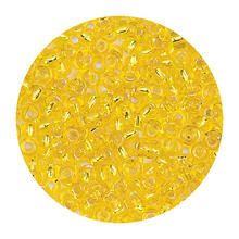 Rocailles-Perlen Itoshii, 2,6 mm, 17 g, Gelb Transparent