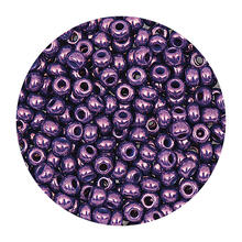 Rocailles-Perlen Itoshii, 2,6 mm, 17 g, Dunkelviolett Schimmer