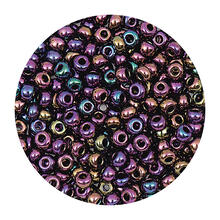 Rocailles-Perlen Itoshii, 2,6 mm, 17 g, Bordeaux Irisierend Grn