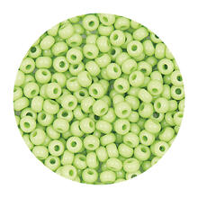 Rocailles-Perlen Itoshii, 2,6 mm, 17 g, Hellgrn Opak