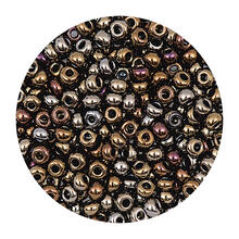 Rocailles-Perlen Itoshii, 2,6 mm, 17 g, Oliv Irisierend