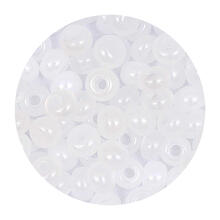 Rocailles-Perlen Itoshii, 4,5 mm, 17 g, Wei Opak