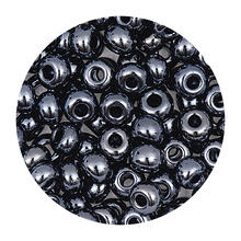 Rocailles-Perlen Itoshii, 4,5 mm, 17 g, Grau Irisierend