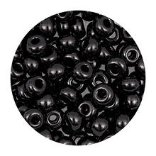 Rocailles-Perlen Itoshii, 4,5 mm, 17 g, Schwarz Opak