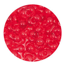 Rocailles-Perlen Itoshii Farfalle, 3,2 x 6,5 mm, 17 g, Rot Transparent