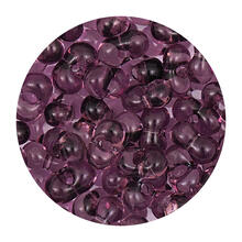 Rocailles-Perlen Itoshii Farfalle, 3,2 x 6,5 mm, 17 g, Violett Transparent