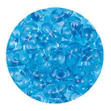 Rocailles-Perlen Itoshii Farfalle, 3,2 x 6,5 mm, 17 g, Trkis Transparent