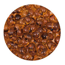 Rocailles-Perlen Itoshii Farfalle, 3,2 x 6,5 mm, 17 g, Braun Transparent