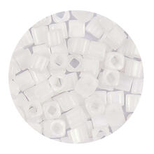 Rocailles-Wrfel-Perlen Itoshii Cube, 3 x 3 mm, 6 g, Wei Opak