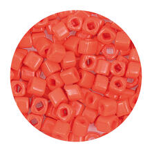 Rocailles-Wrfel-Perlen Itoshii Cube, 3 x 3 mm, 6 g, Orange Opak