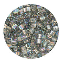 Rocailles-Perlen Itoshii Triangle, 2,2 mm, 10 g, Grau Regenbogen
