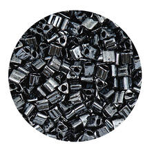 Rocailles-Perlen Itoshii Triangle, 2,2 mm, 10 g, Grau Irisierend