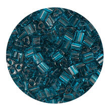 Rocailles-Perlen Itoshii Triangle, 2,2 mm, 10 g, Trkis Transparent