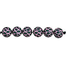 Kunststoff-Perlen Acid Leo, rund, 16 mm, 6 Stk, Rosa