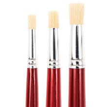 NEU Schul- & Hobbypinsel ART SCHOOL Borsten Schablonierpinsel, kurz - Verschiedene Größen