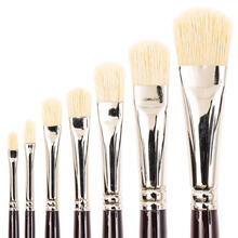 NEU Ölmalpinsel Hobby & Schule ART SCHOOL Borste Hell, Katzenzunge - Verschiedene Größen