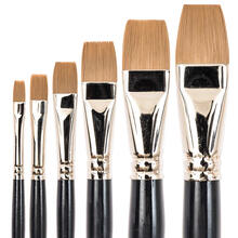 NEU Aquarellpinsel ART SCHOOL Synthetic Beige, flach - Verschiedene Größen
