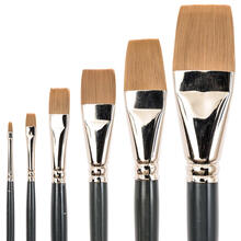 NEU Aquarellpinsel ART SCHOOL, Stiel grau, Synthetic-Haar, flach - Verschiedene Gren