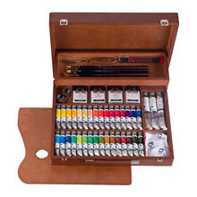 Van Gogh Holzkasten lfarbe Superior mit 32x 20ml, 2x 60ml-Tuben + Zubehr