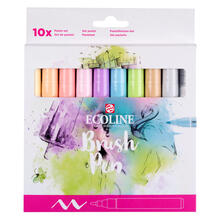 NEU Ecoline Brush Pen 10er-Set Pastellfarben