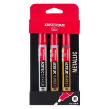 Amsterdam Marker Set Metallfarben, 3 x 4 mm