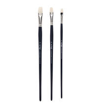 NEU Van Gogh l- & Acrylpinsel, Schweineborste Gussow Flach, langer Stiel, 3er Set, No. 8, 12, 16