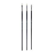 NEU Van Gogh l- & Acrylpinsel, Schweineborste Gussow Flach, langer Stiel, 3er Set, No. 2, 4, 6