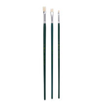 NEU l- & Acrylpinsel, Schweineborste Gussow Flach, 3er Set, 4, 8, 10