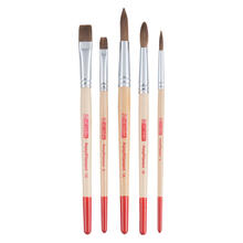 NEU ArtCreation Aquarell- Pinselset, Ponyhaar / Polyester, 5 Pinsel sortiert