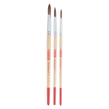 NEU ArtCreation Aquarell- Pinselset, Ponyhaar / Polyester, 3 Rundpinsel, 4, 6, 8