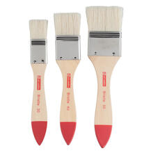 NEU ArtCreation Spalterpinsel / Firnispinsel, Schweineborste 3er Set, extra breit sortiert